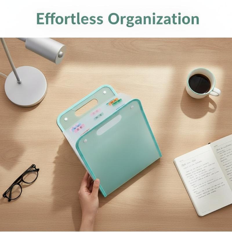 Home Office Organization - 13層A4ファイルオーガナイザー 防塵デスクトップドキュメント収納ホルダー 家庭、オフィス、学校での日常使用に最適