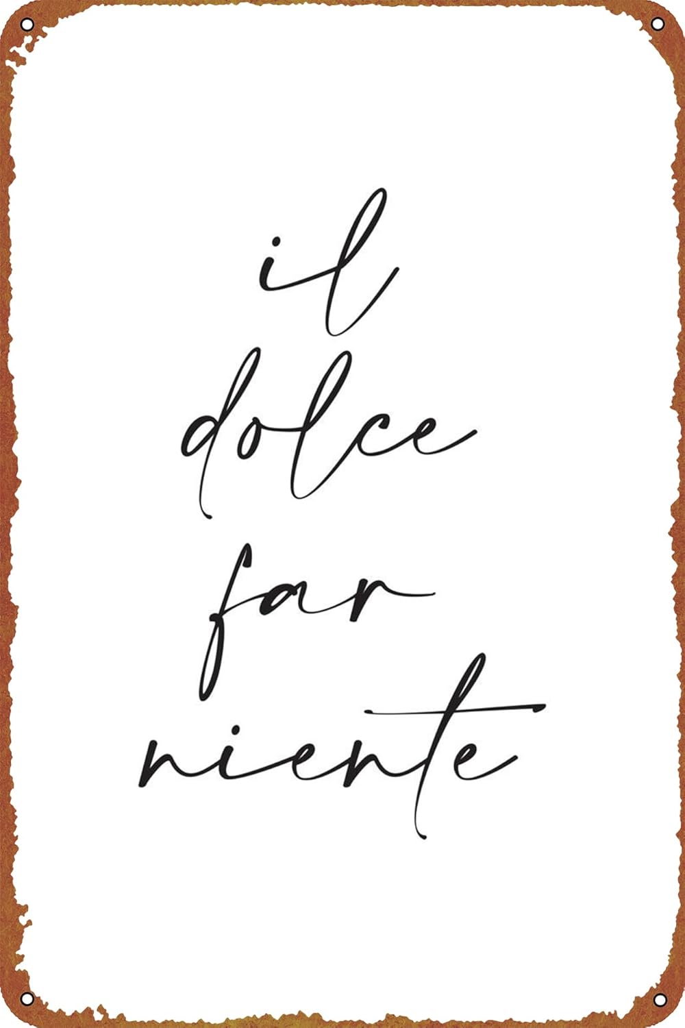 Home Office Kitchen - 1p,KIVYYB Il Dolce Far Niente メタルティンロゴ