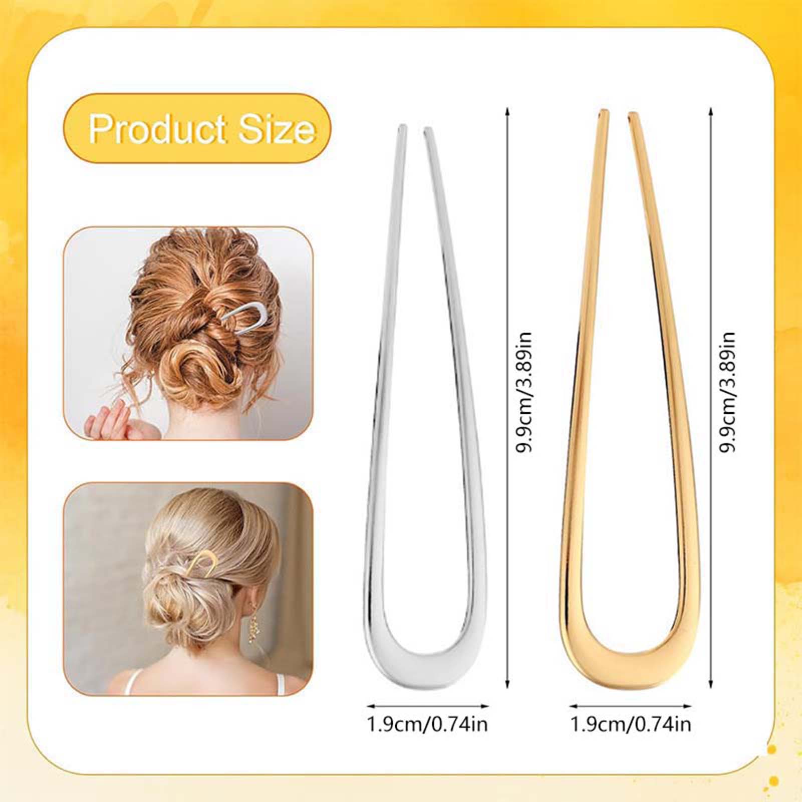 フランス製U字型ヘアピン ヴィンテージメタルヘアフォークステ - Home Or Office Use のレビューと価格