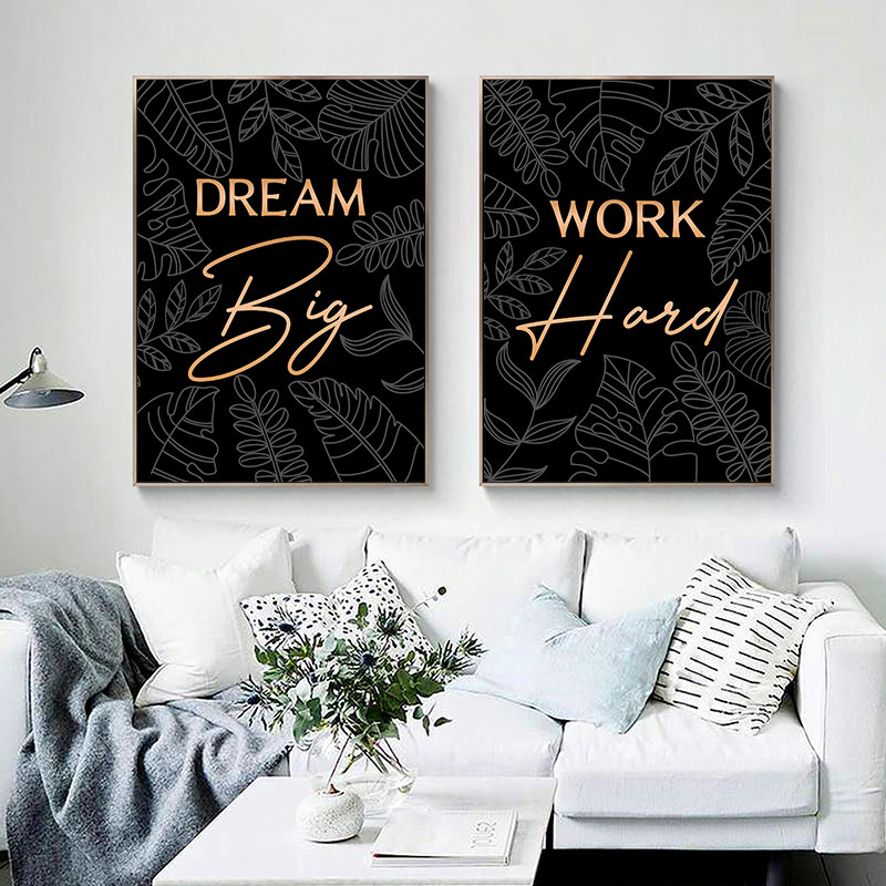 現代のインスピレーション引用キャンバスアートシンプルなファッ - Home Office Room Inspiration のレビューと価格