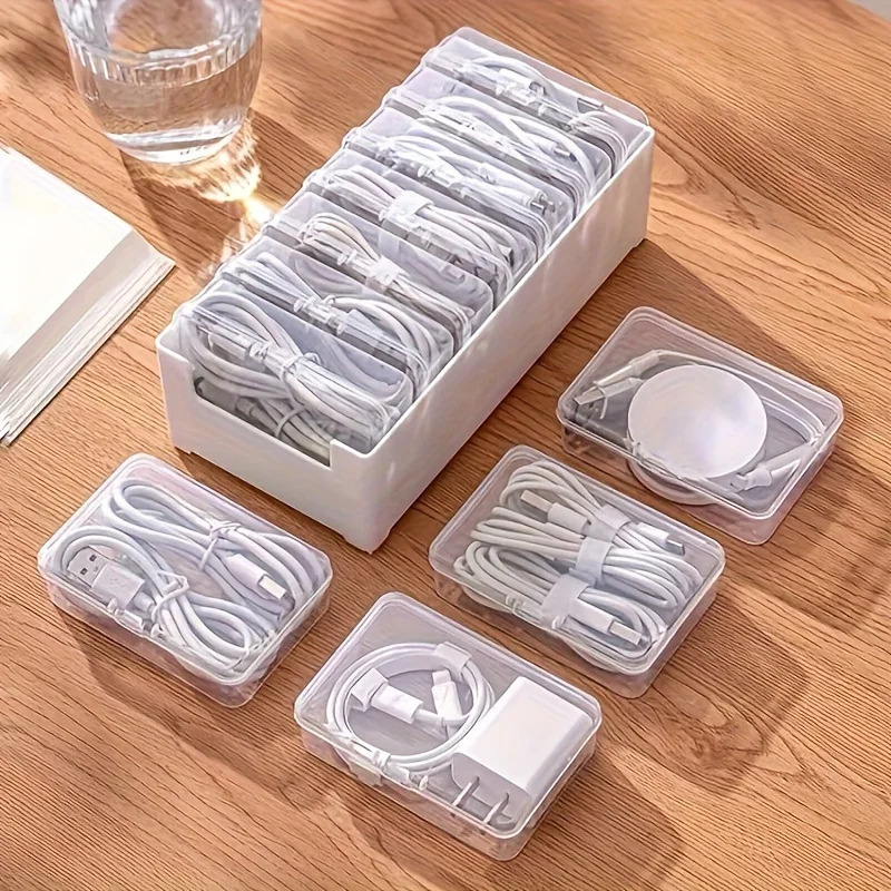 7つの小さなコンパートメントボックス付きデータケーブル収納ボ - Home Office Organization のレビューと価格