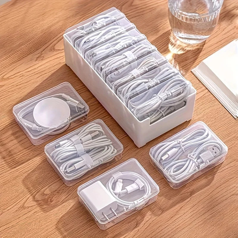 7つの小さなコンパートメントボックス付きデータケーブル収納ボ - Home Office Organization のレビューと価格