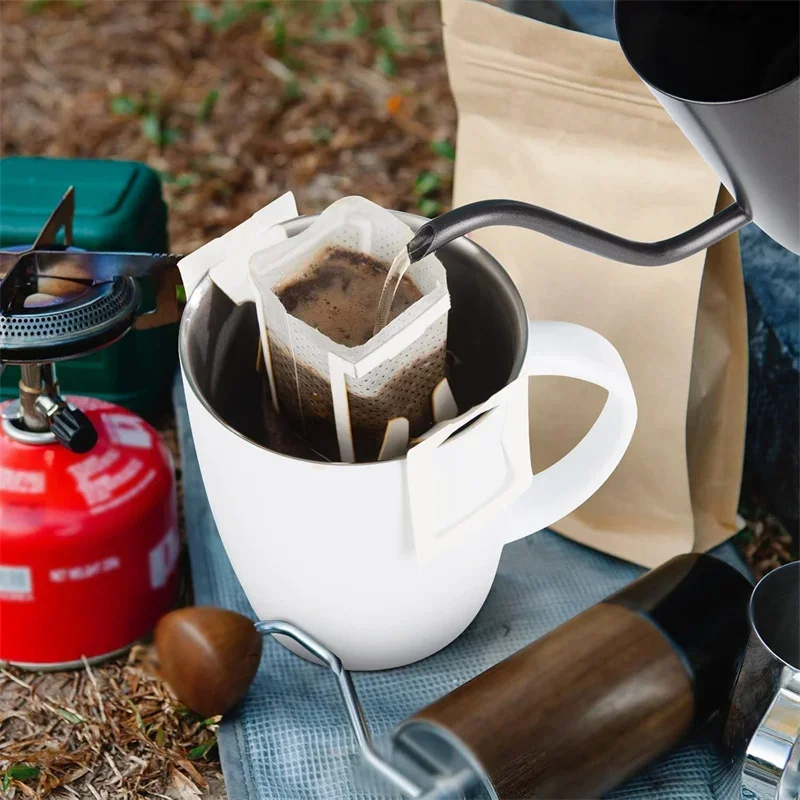 生分解性コーヒーフィルターバッグ使い捨てドリップ醸造ツールコ - Home Or Office Use のレビューと価格