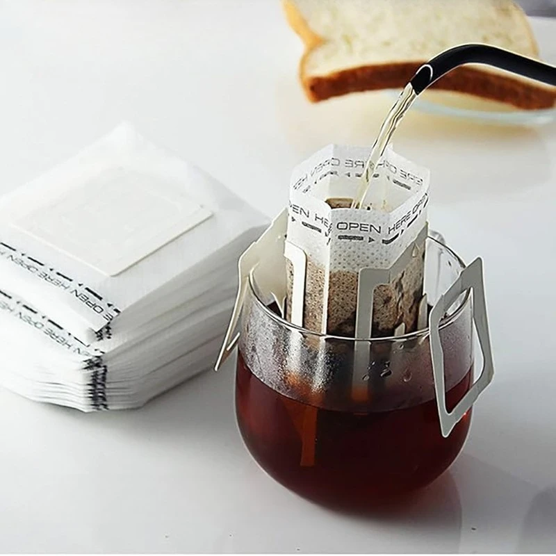 生分解性コーヒーフィルターバッグ使い捨てドリップ醸造ツールコ - Home Or Office Use のレビューと価格