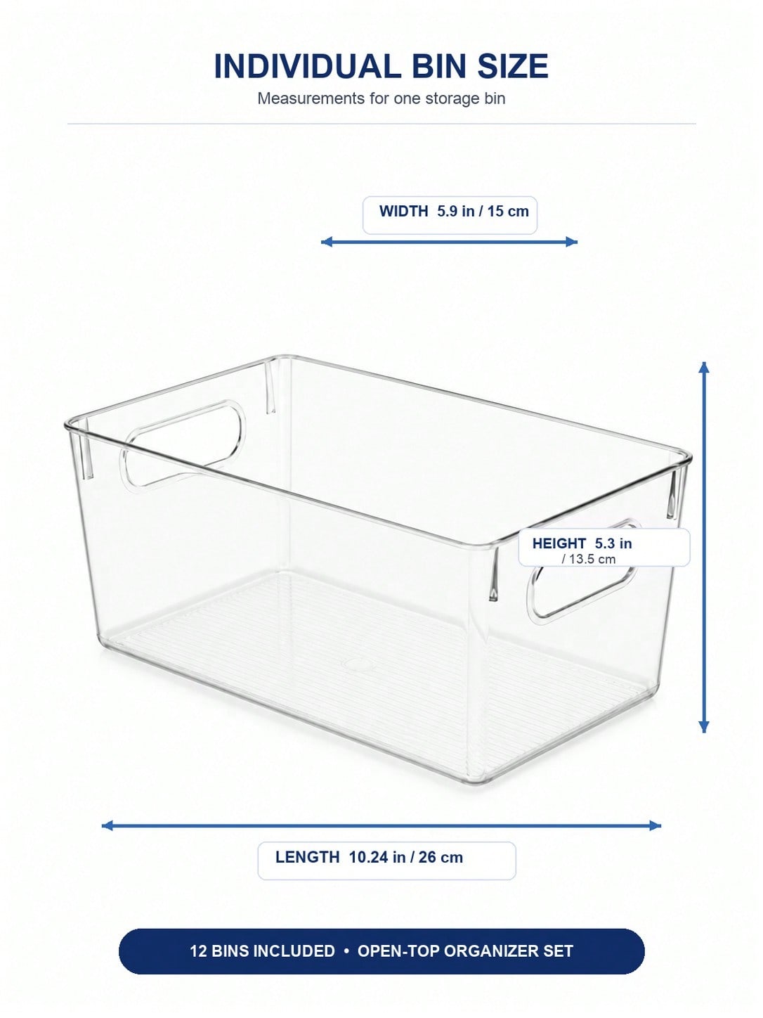 12個入り透明収納ボックス（取っ手付き）、オープントップオー - Home Office Organization のレビューと価格