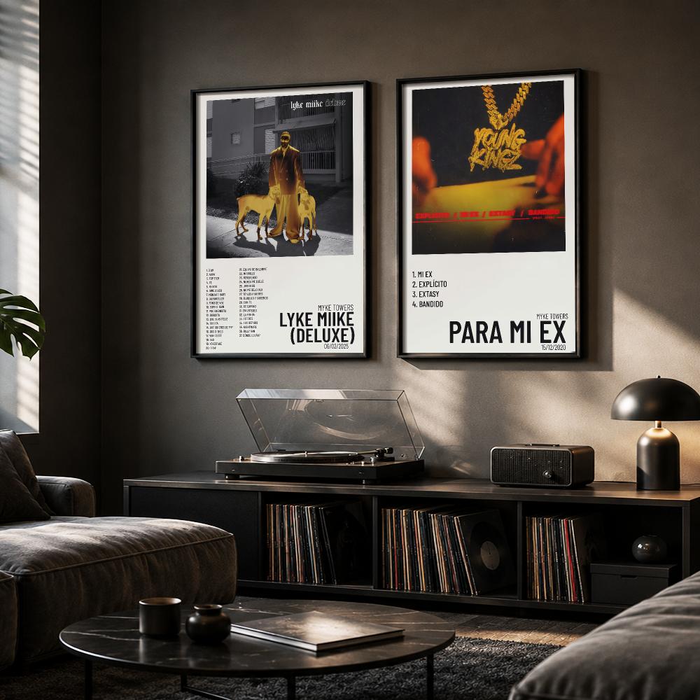 シンガーM-Myke TowersアルバムポスターHDホーム - Home Office Form のレビューと価格