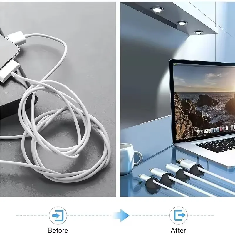 5/50個 ケーブルクリップワインダーオーガナイザー ラウン - Home Office Organization のレビューと価格