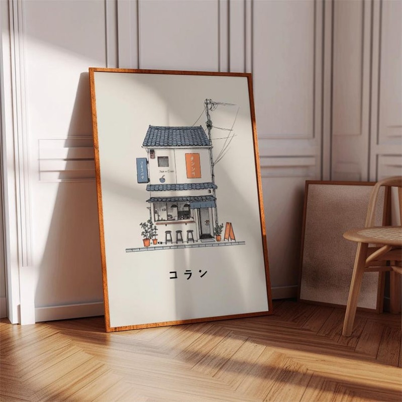 1枚の日本のラーメン屋のキャンバスウォールアートプリント、フ - Home Office Minimalist のレビューと価格