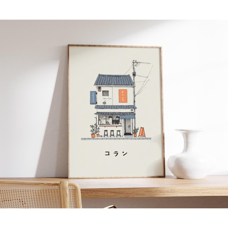 1枚の日本のラーメン屋のキャンバスウォールアートプリント、フ - Home Office Minimalist のレビューと価格