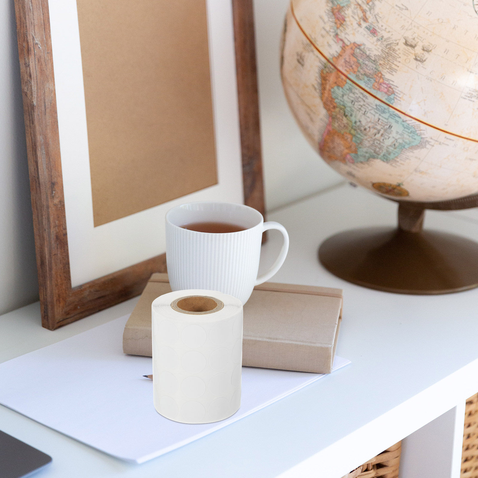 3000枚入り円形ラベルステッカー 無地丸型ドットステッカー - Home Office Organization のレビューと価格