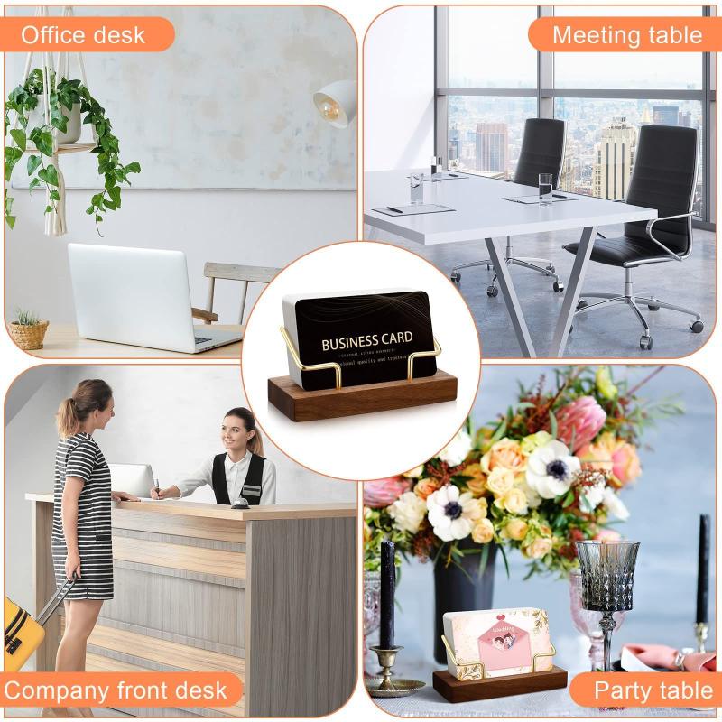 【A8】木製名刺ホルダーオーガナイザーオフィスデスクディスプ - Home Or Office Use のレビューと価格