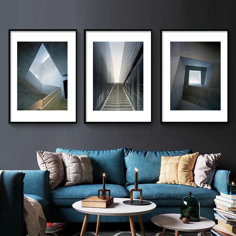 抽象的な幾何学的な階段,芸術,絵画,ポスター,リビングルーム - Home Office Architecture のレビューと価格