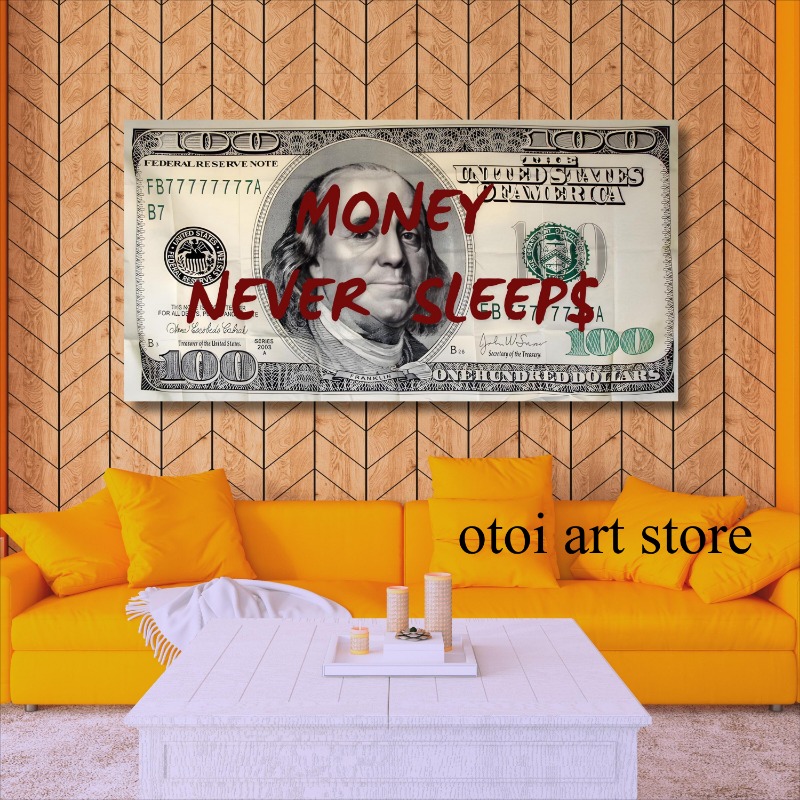 インスピレーションを与えるアートポスター,100ドル札,キャ - Home Office Room Inspiration のレビューと価格
