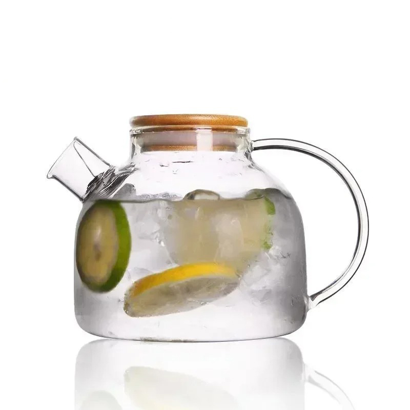 1L/1.8L 透明ホウケイ酸ガラスティーポット耐熱大型クリ - Home Or Office Use のレビューと価格