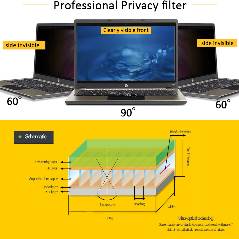 24 インチ 532 ミリメートル * 299 ミリメートル - Monitor Privacy Screen のレビューと価格
