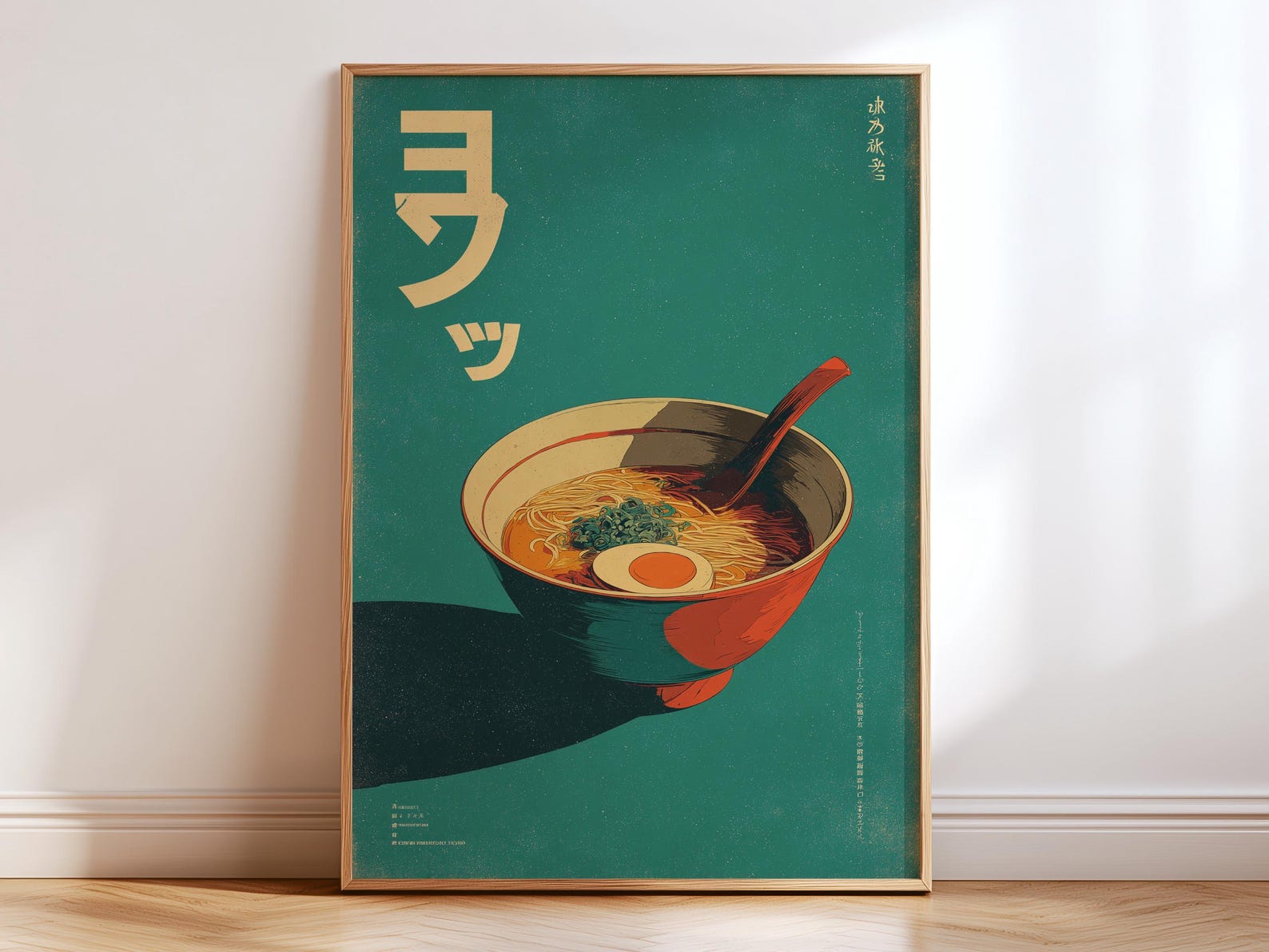 レトロな日本のラーメンキャンバスアートプリントフレームレスフ - Home Office Minimalist のレビューと価格
