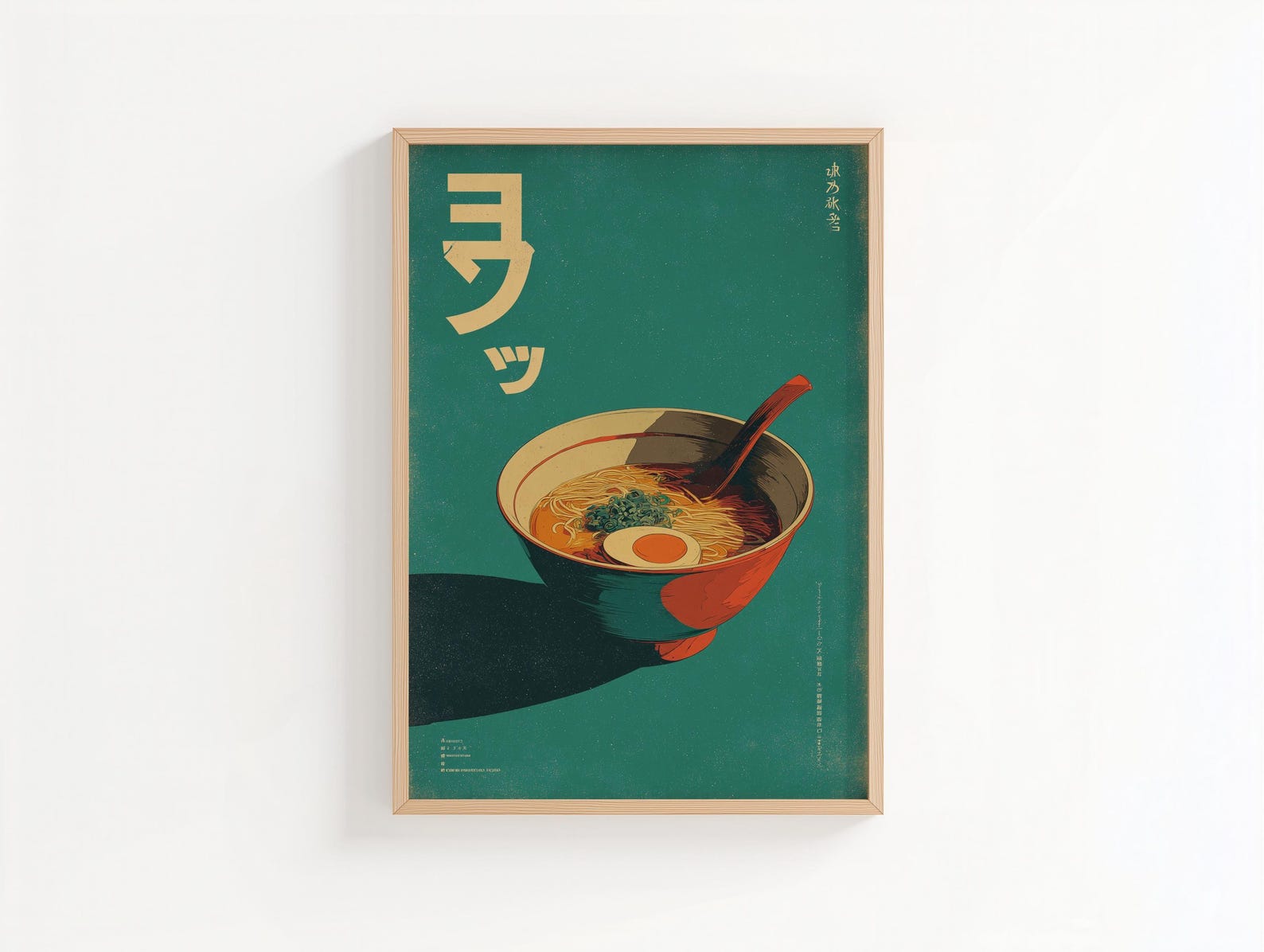 レトロな日本のラーメンキャンバスアートプリントフレームレスフ - Home Office Minimalist のレビューと価格