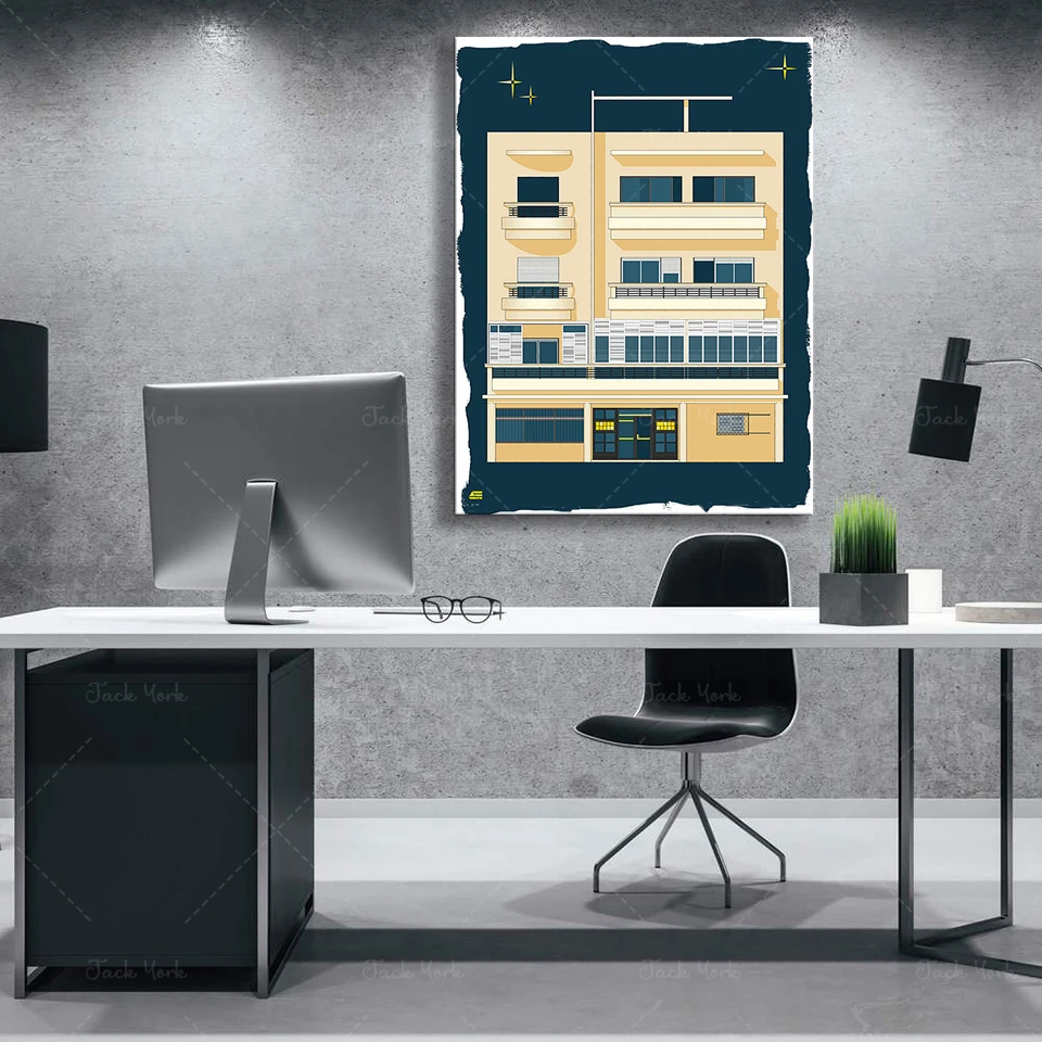 バウハウステルアビブプリント現代印刷可能なプリントインテリア - Home Office Architecture のレビューと価格