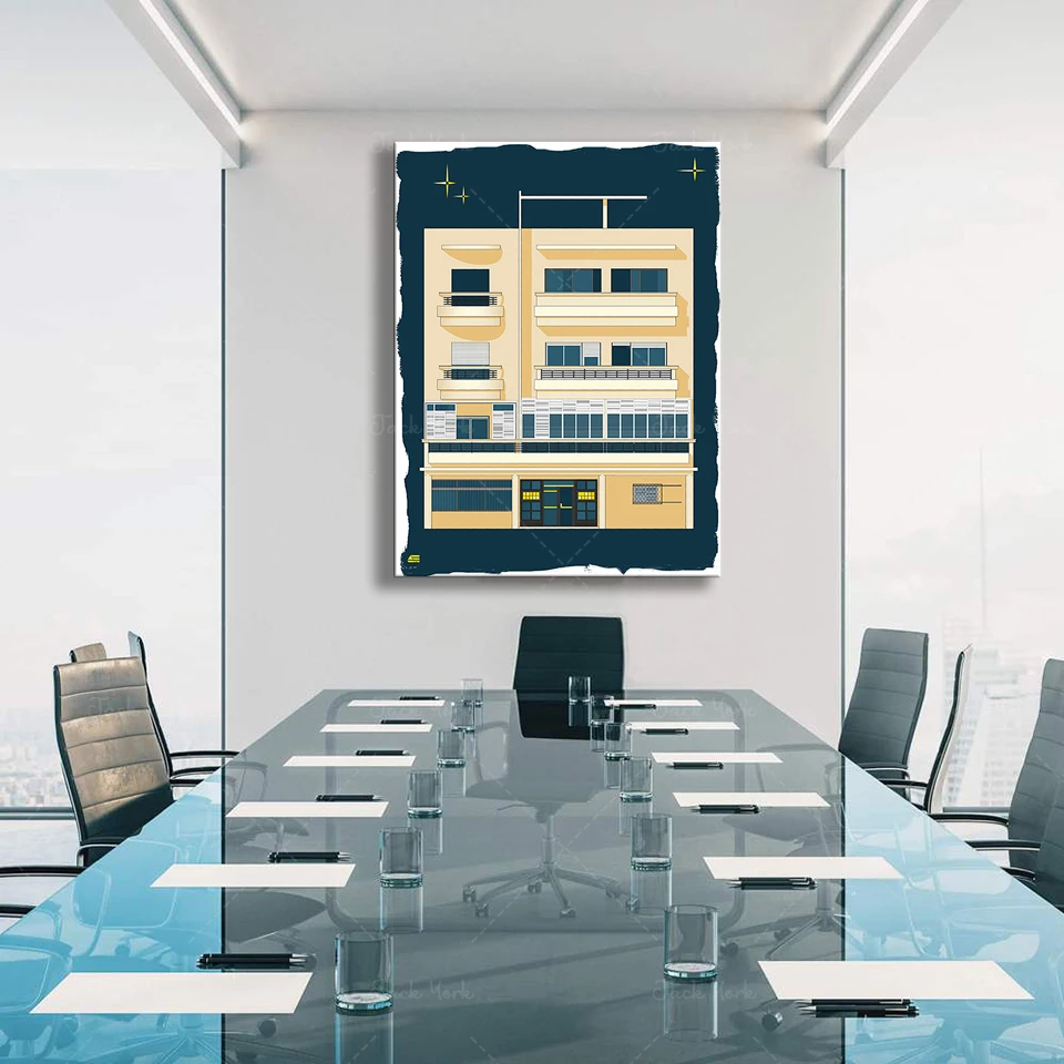 バウハウステルアビブプリント現代印刷可能なプリントインテリア - Home Office Architecture のレビューと価格